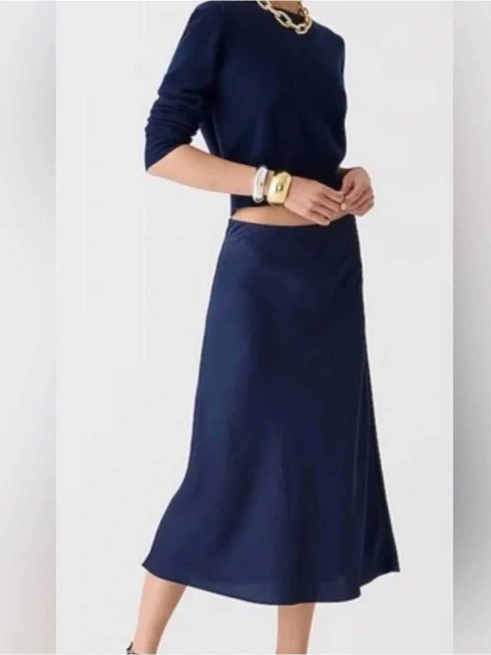 J. Crew Gwyneth Midi Slip Skirt